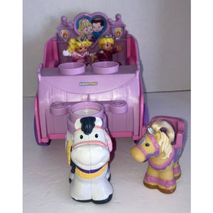 Fisher Price Little People Cinderella Royal wedding Carriage Horse Figures